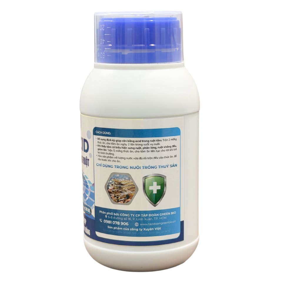Nanocid – Acid hữu cơ hỗ trợ điều trị bệnh đường ruột cho tôm