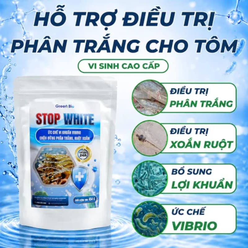 Men đường ruột cho tôm Stop White