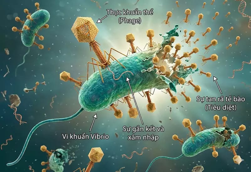 Cơ chế tiêu diệt Vibrio của thực thể khuẩn