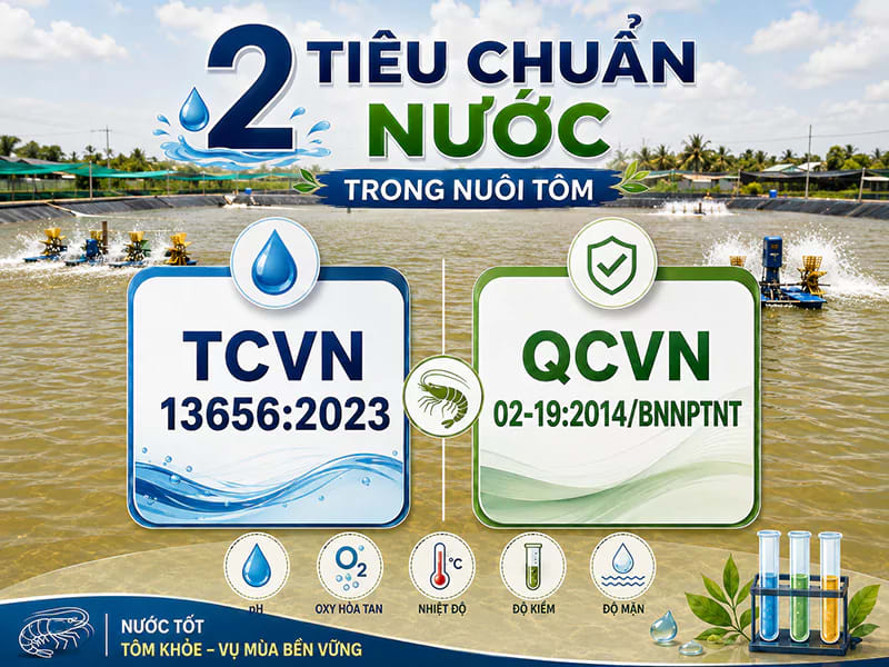 Tiêu chuẩn nước ao nuôi tôm