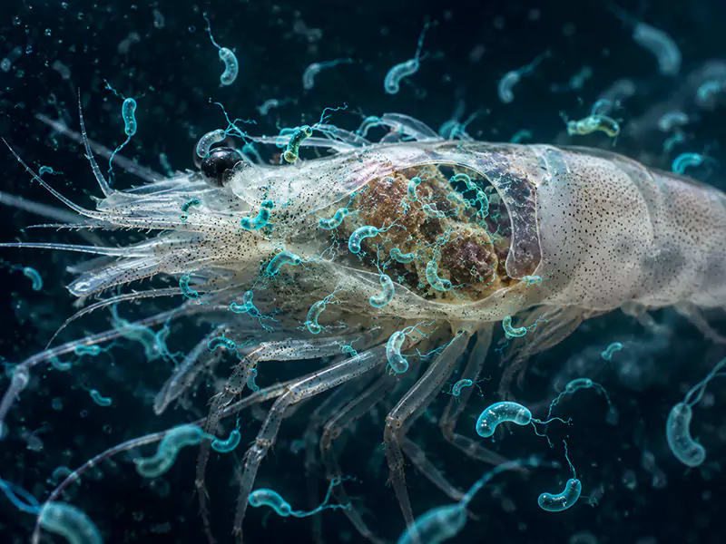 Vibrio tấn công tôm