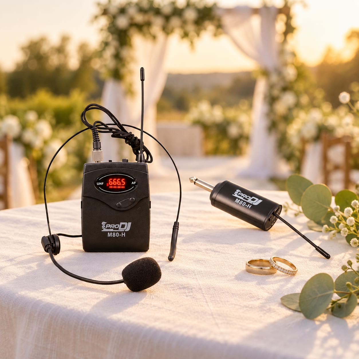 Micrófono inalámbrico de diadema ProDJ M80-H para ceremonia de boda