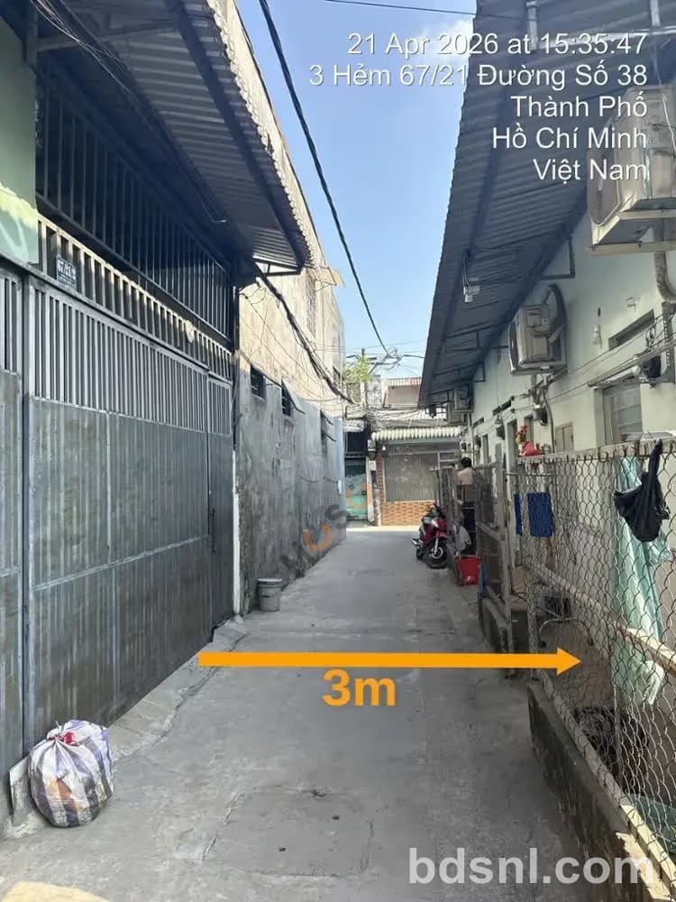 Nhà hẻm tại 38 Đường 38, P.Hiệp Bình Chánh, TP.Thủ Đức, TP.HCM, diện tích 177.8m². Pháp lý sổ riêng, hướng Đông Nam. Giá bán 7,31 tỷ (41,16 triệu/m²).