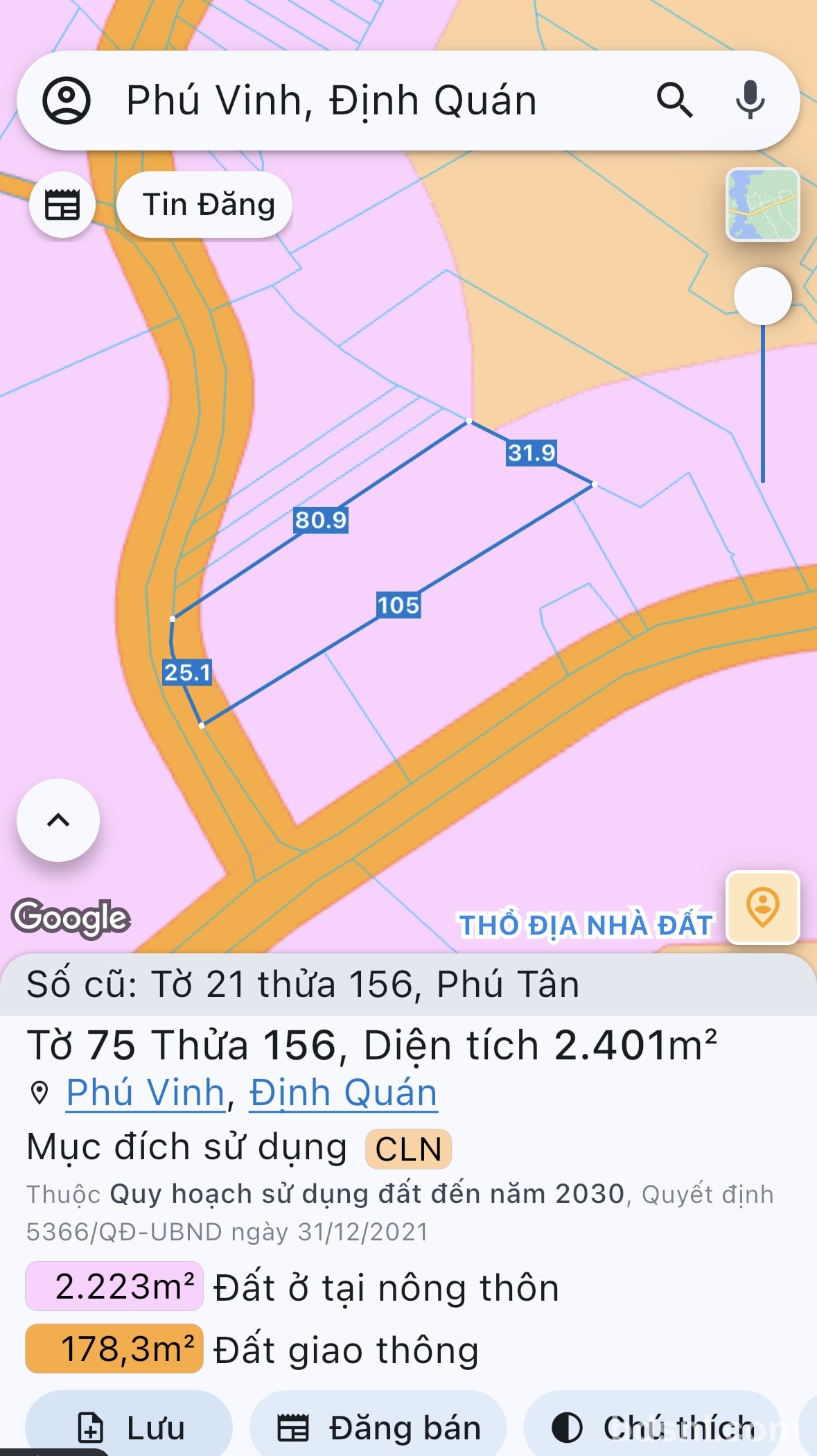 Bán đất Phú Vinh - Đồng Nai