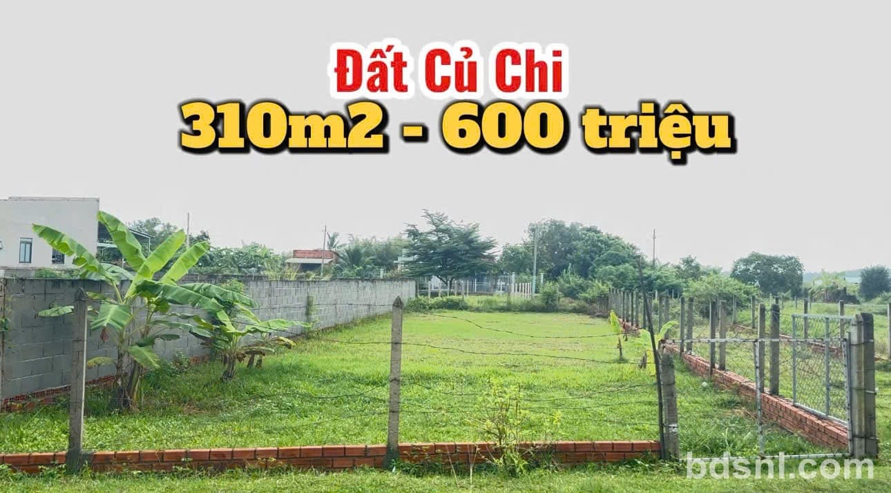 Tìm đâu ra lô thứ 2! Đất Củ Chi 310m² (sẵn 260m² thổ cư), mặt tiền đường nhựa 12m
