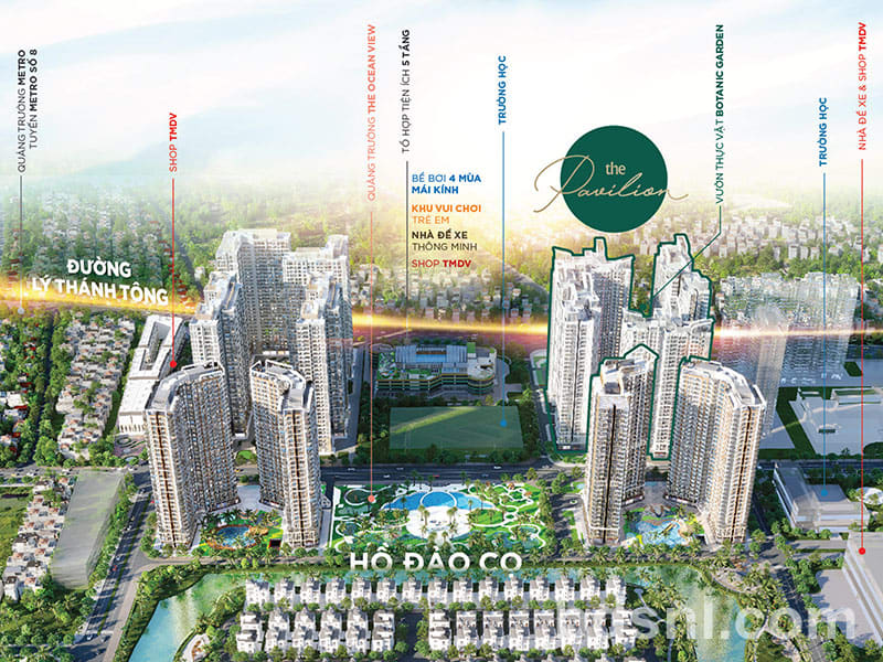 Chỉ 3,950 tỷ - Căn 2PN-2WC 62m² P2 Pavilion OCP1 - Hướng ĐB, bàn giao nội thất 500tr, gần ga metro