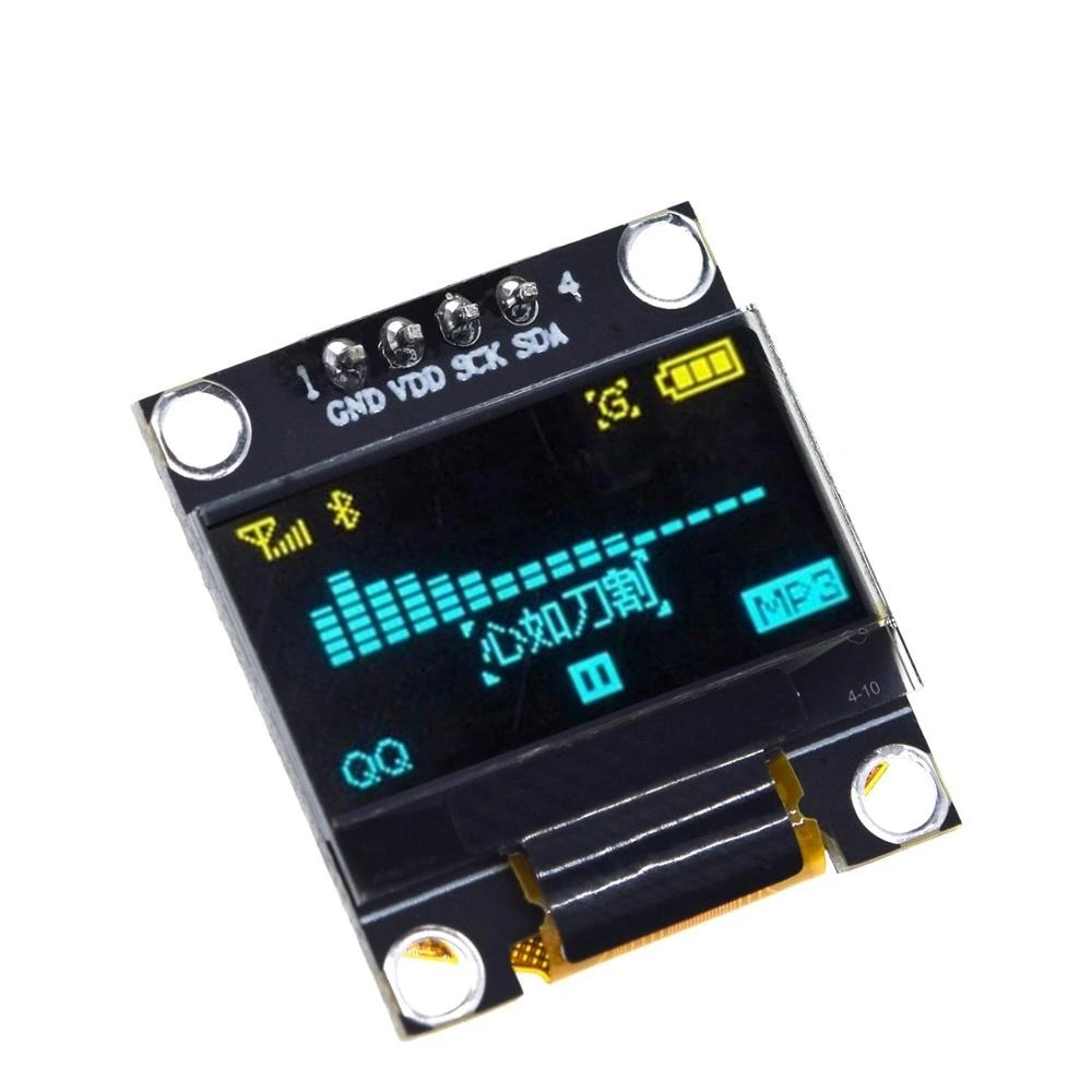 0.96" Inch 12C OLED Display Yellow view 2