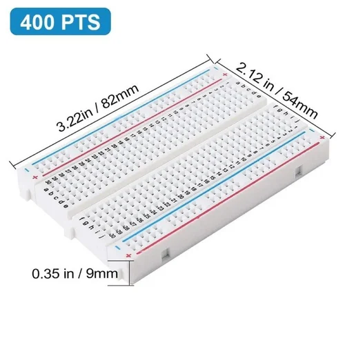 Breadboard Half Size Bare 400 Tie Points view 2