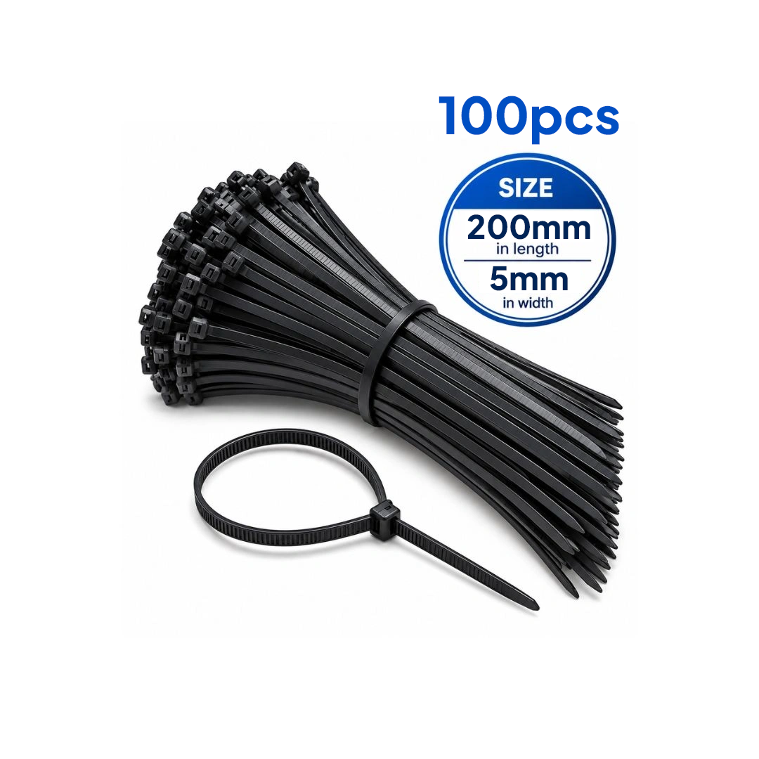 Cable Tie - 200mm x 5mm - 100pcs (7.8 inch)
