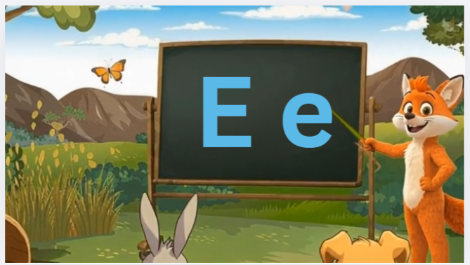 The letter E