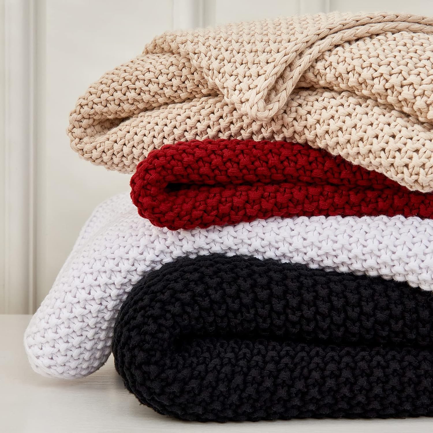 Chunky Cable-Knit Accent Throw