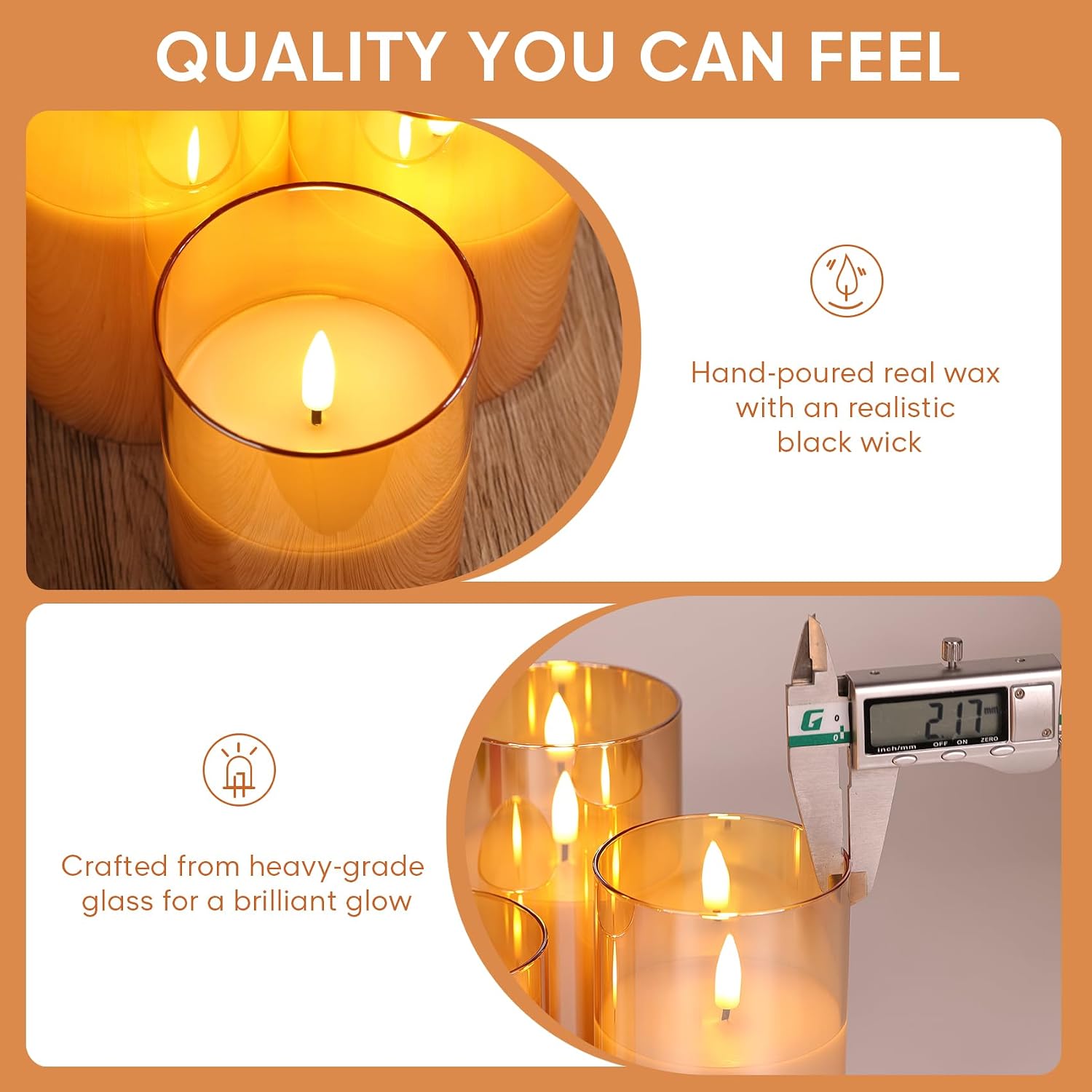Warm Flickering Flameless Candle Set