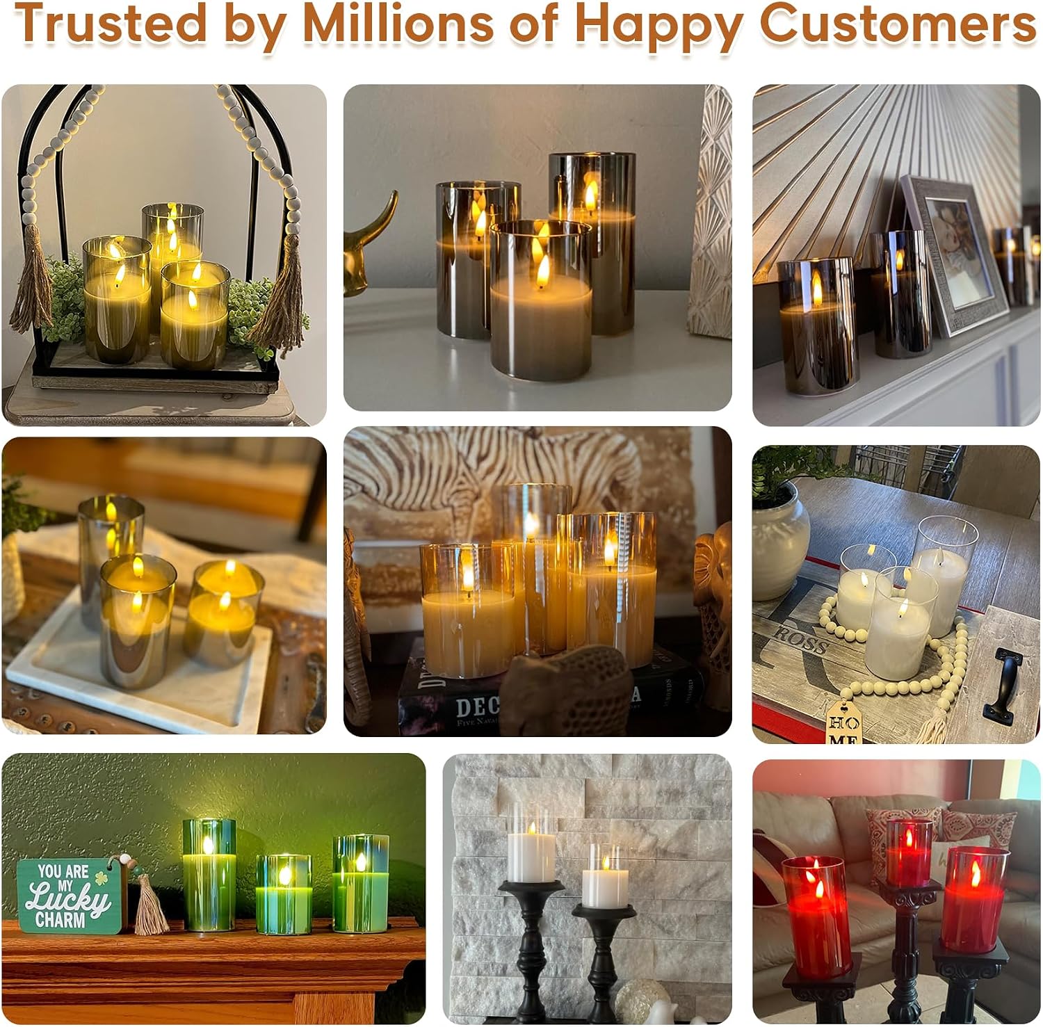 Warm Flickering Flameless Candle Set