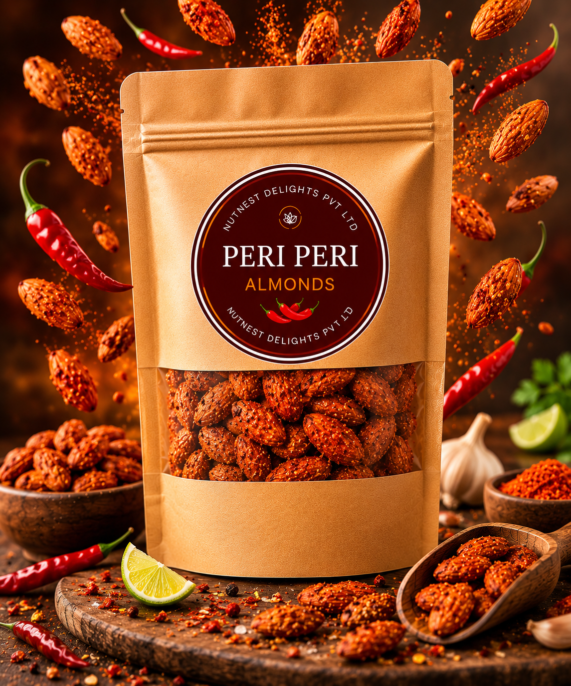 Peri peri almonds