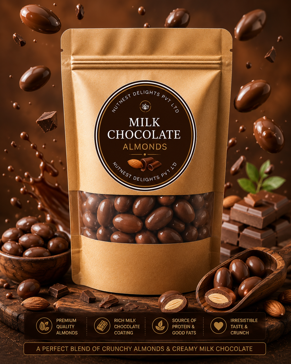 Milk chocolate almonds