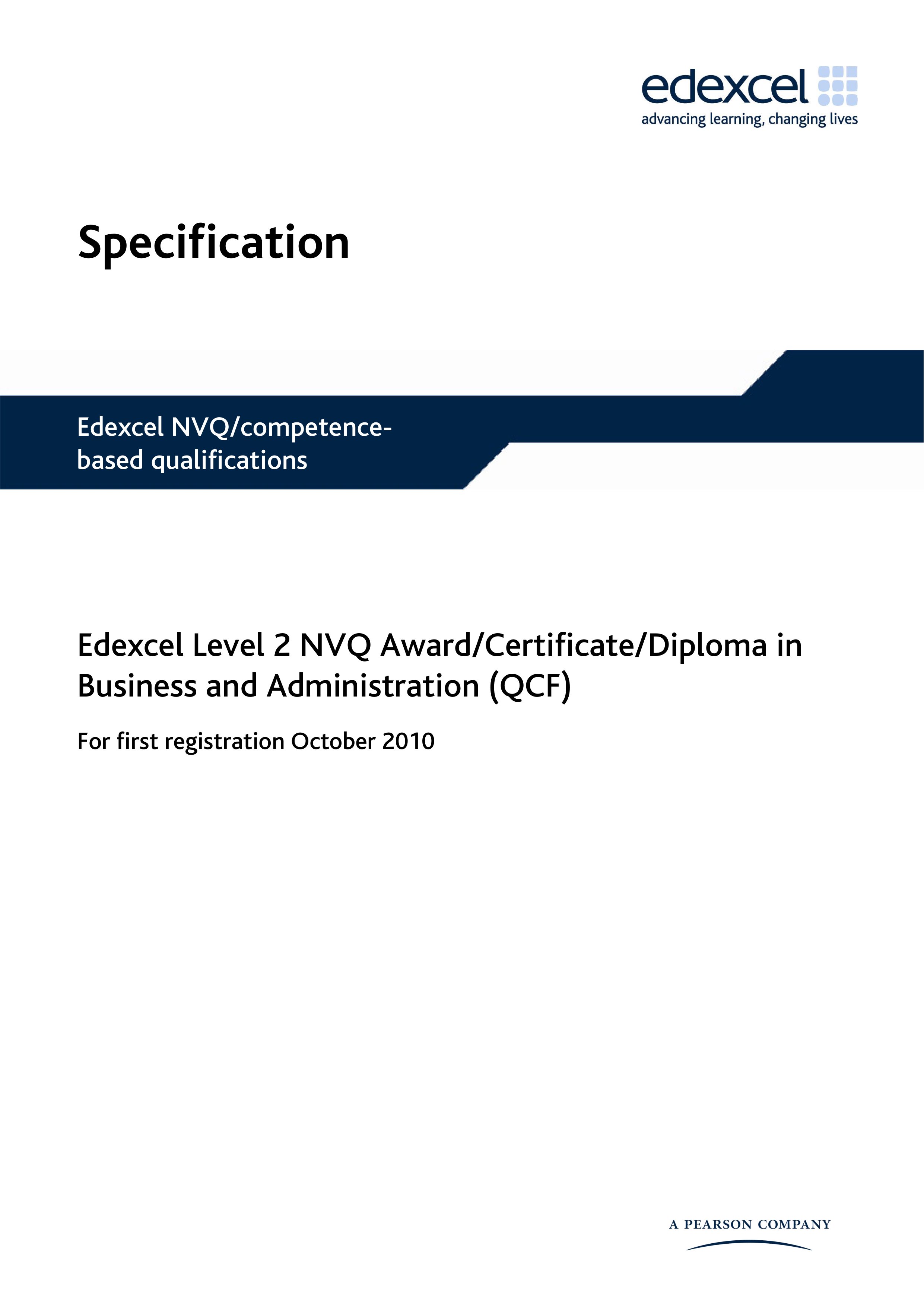 Tài liệu Edexcel Level 2 NVQ Award/Certificate/Diploma in Business and Administration (QCF) ppt
