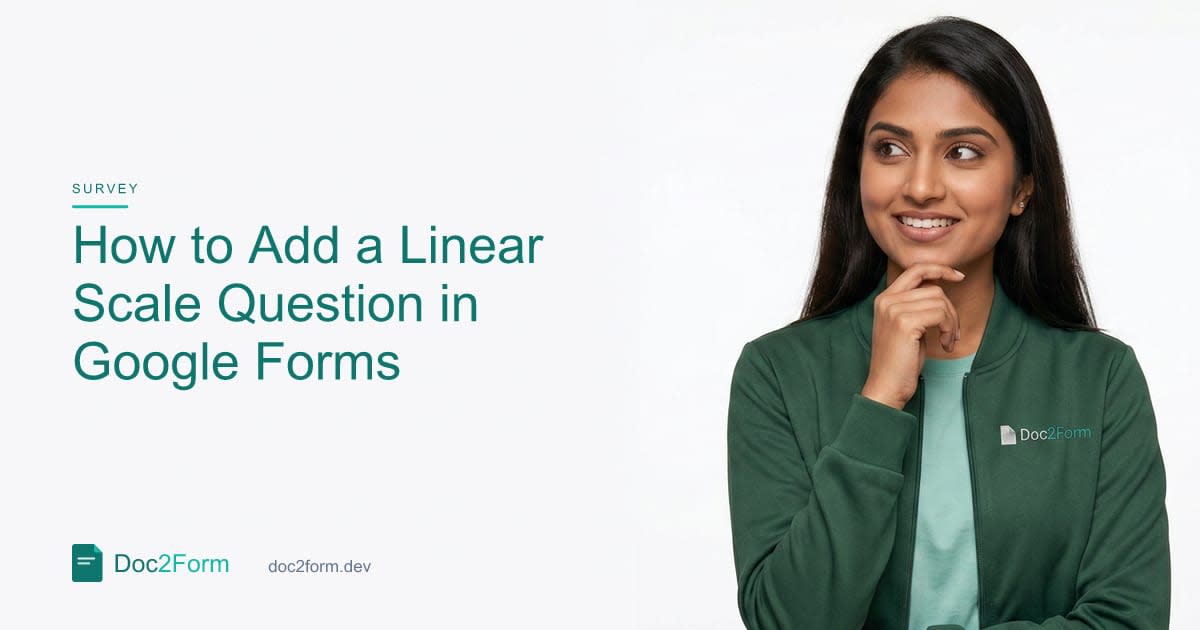 How to Add a Linear Scale Question in Google Forms