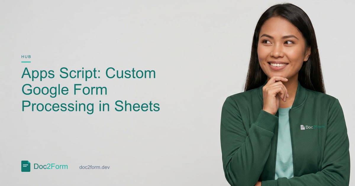 Apps Script: Custom Processing for Google Form Responses in Sheets