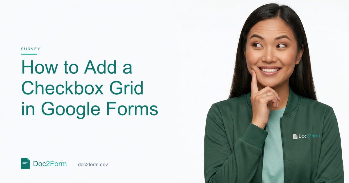 How to Add a Checkbox Grid Question in Google Forms