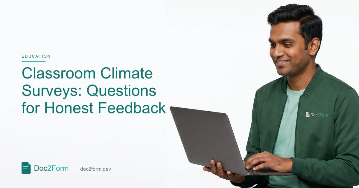 Classroom Climate Surveys: Questions Students Answer Honestly