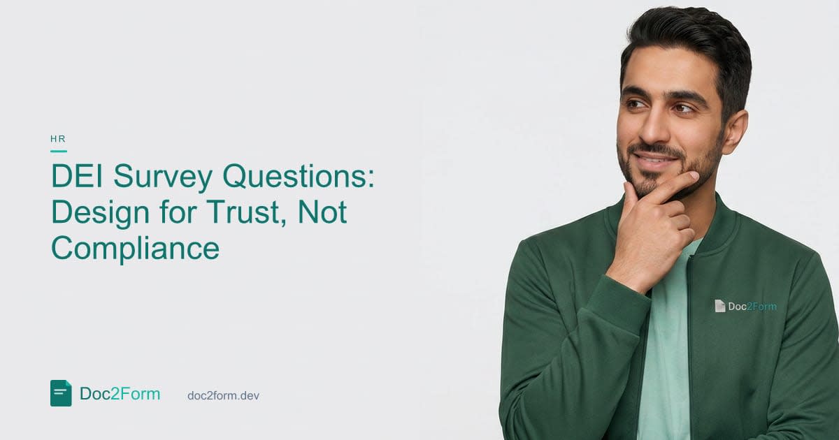 DEI Survey Questions: Design for Trust, Not Checkbox Compliance