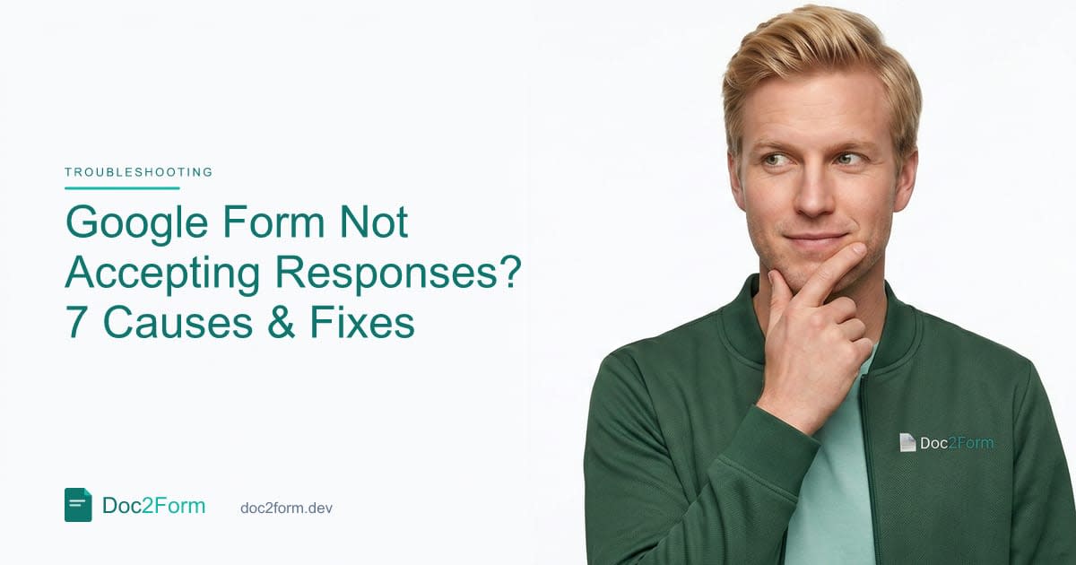 Google Form Not Accepting Responses? 7 Causes and Fixes