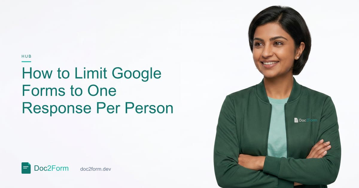 How to Limit Google Forms to One Response Per Person