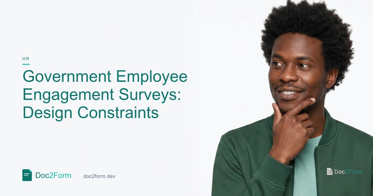 Government Employee Engagement Surveys: Design Constraints Public Sector Teams Face