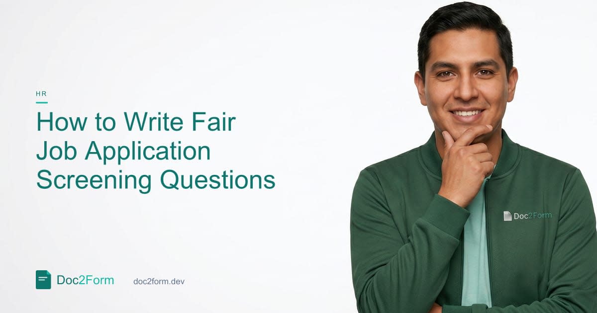How to Write Job Application Screening Questions That Are Fair
