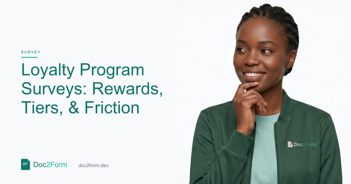 Loyalty Program Feedback Surveys: Rewards, Tiers, and Redemption Friction