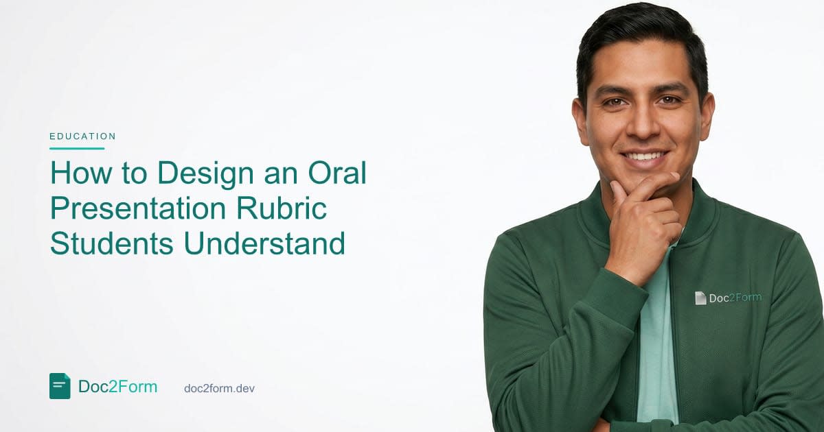 How to Design an Oral Presentation Rubric Students Understand