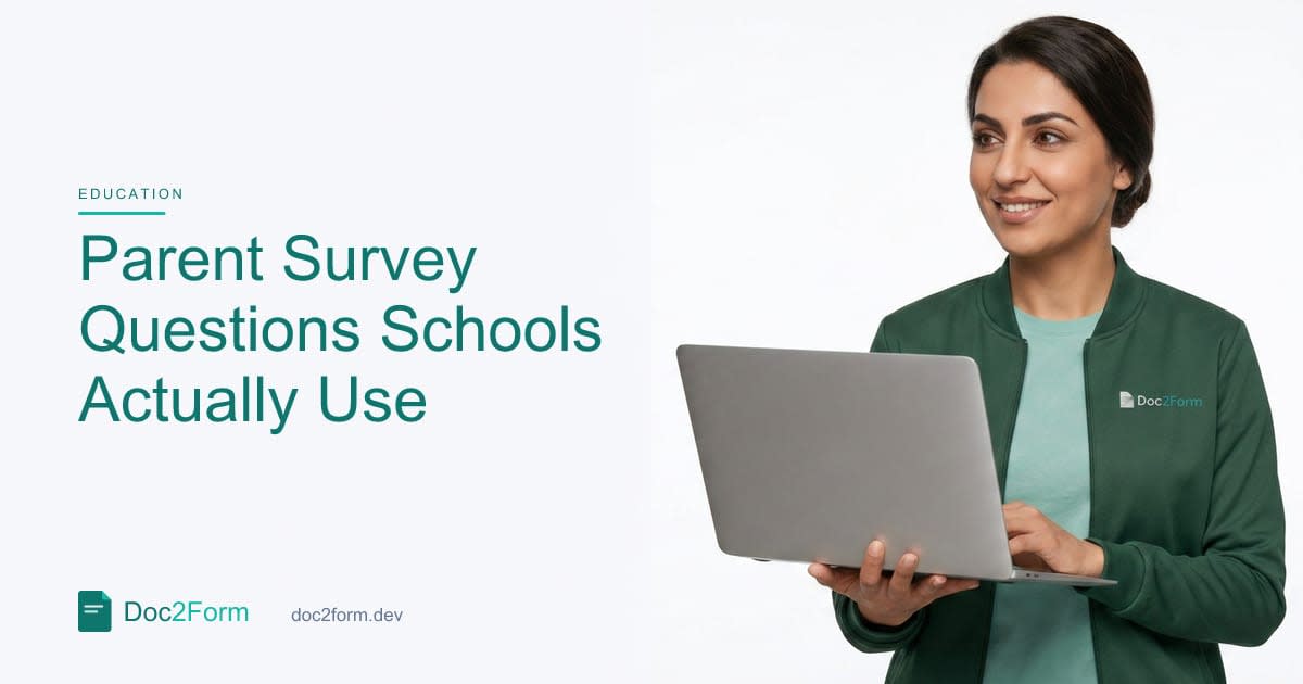 Parent Survey Questions Schools Actually Use