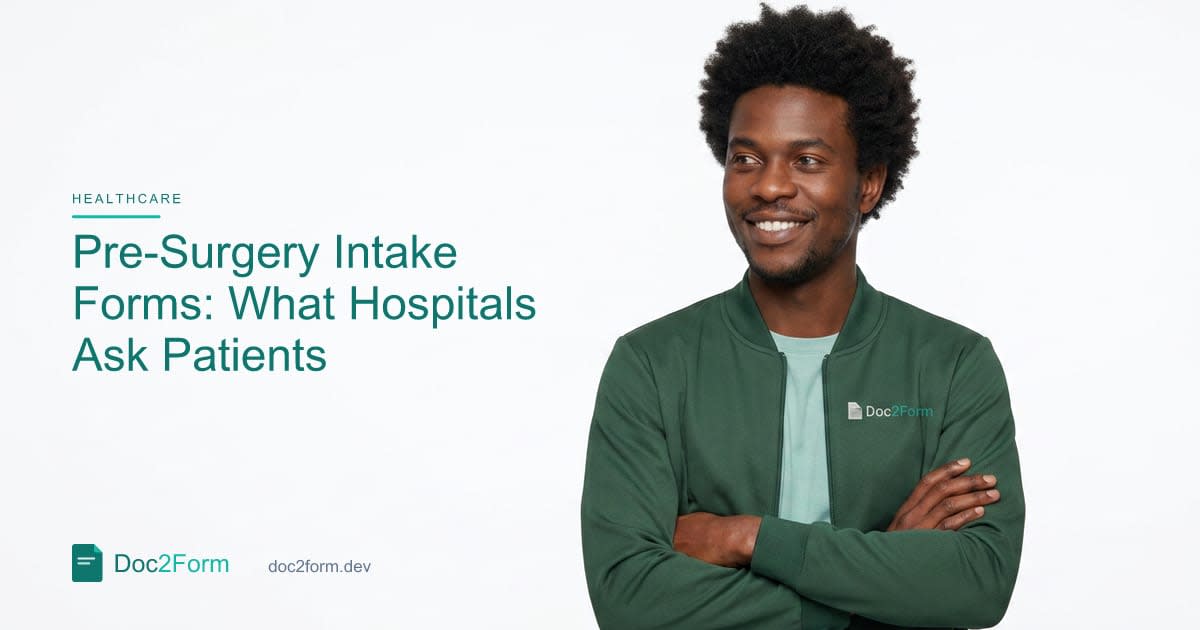 Pre-Surgery Intake Questionnaires: What ASCs and Hospitals Ask
