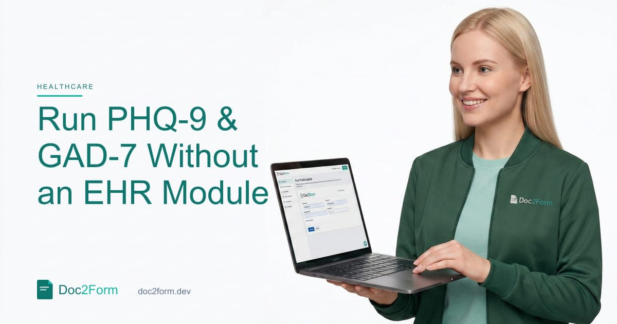 The PHQ-9 and GAD-7 Are Free. Here's How to Run Them Without an EHR Module.