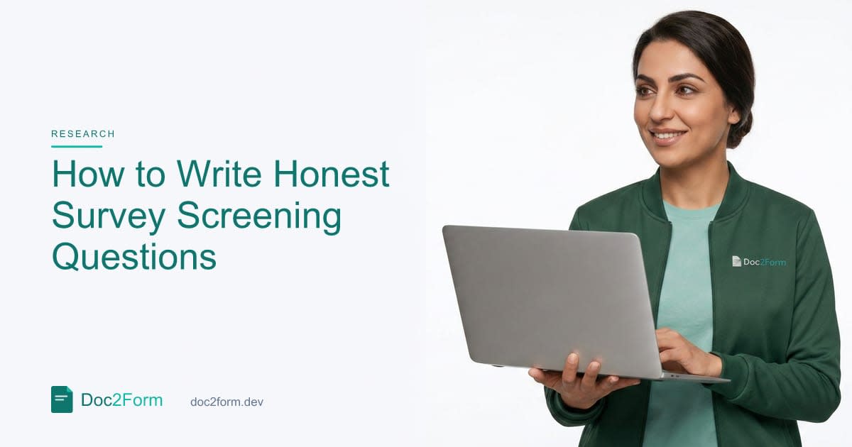 How to Write Survey Screening Questions without Tipping off Respondents