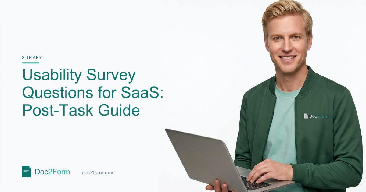 Usability Survey Questions for SaaS (After Real Task Completion)