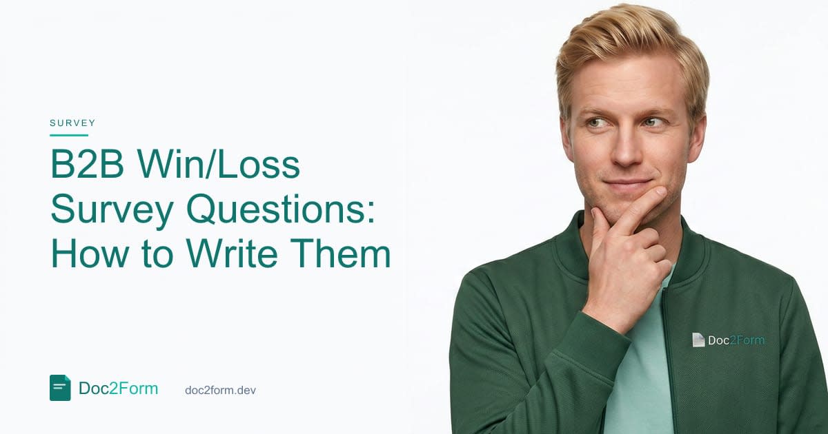 How to Write Win/loss Survey Questions for B2B Deals