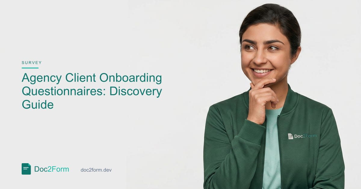 Agency Client Onboarding Questionnaires: Discovery Questions That Scope Projects