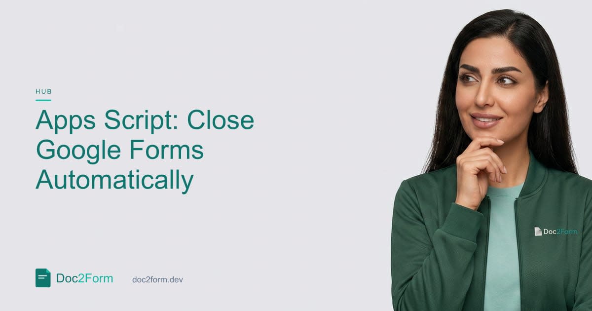 Apps Script: Close a Google Form Automatically at a Deadline