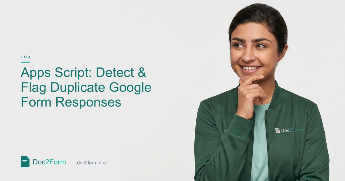 Apps Script: Detect and Flag Duplicate Google Form Responses