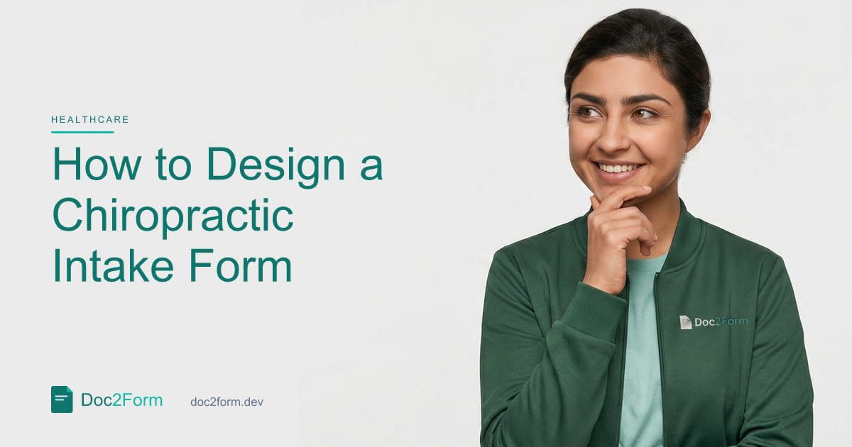 How to Design a Chiropractic Intake Form for Pain and Mobility History