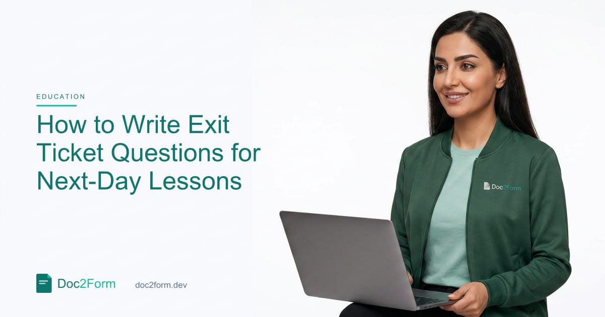 How to Write Exit Ticket Questions That Guide the Next Lesson