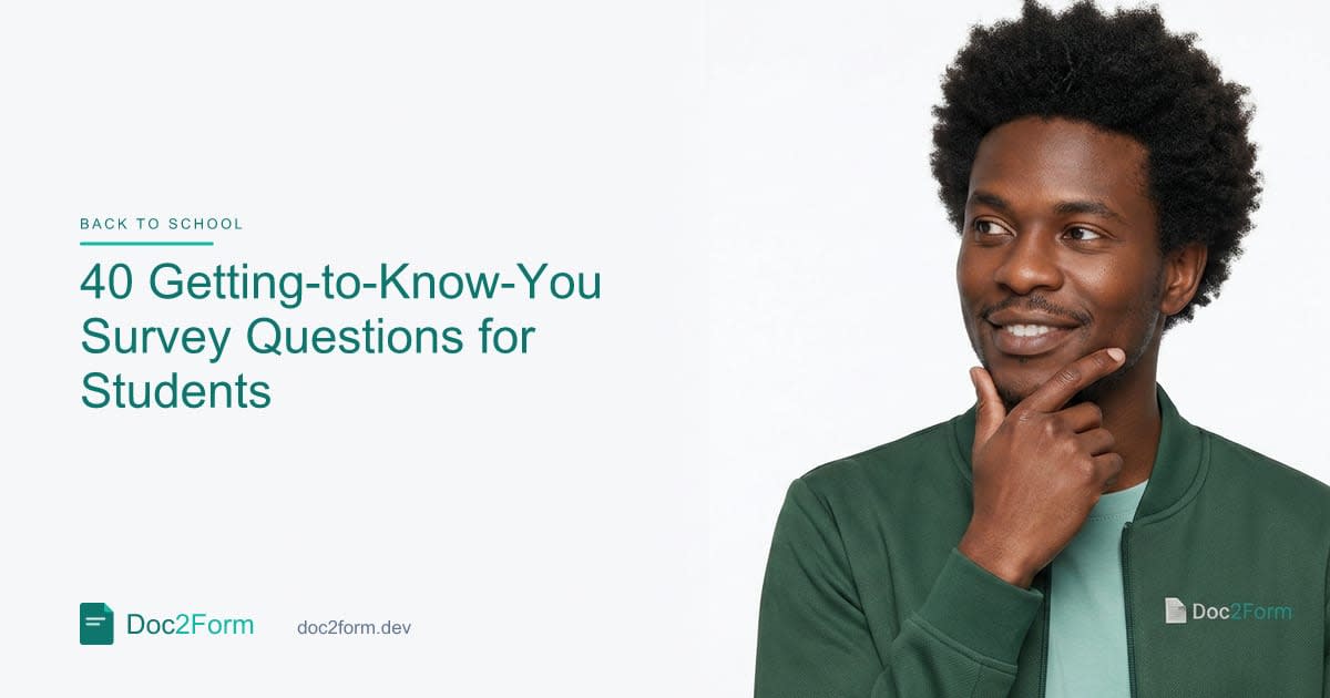 40 Getting-to-Know-You Survey Questions for the First Day of School