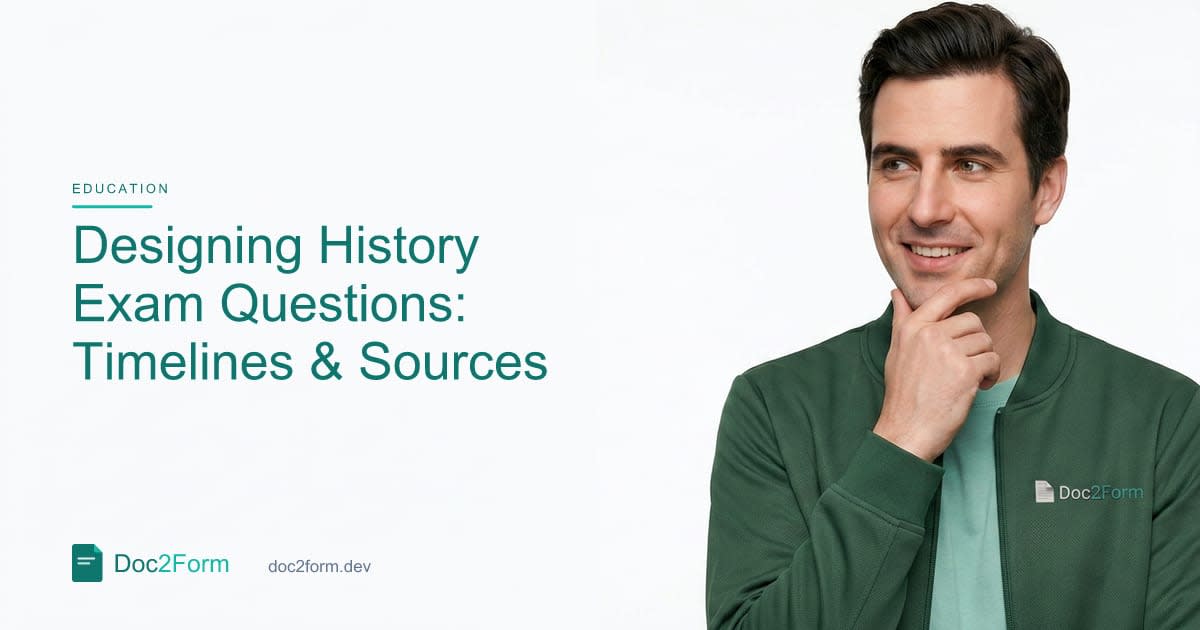 History Exam Questions: Timelines, Cause-Effect, and Source Comparison