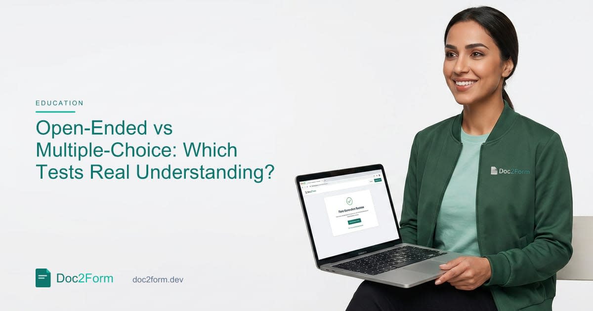 Open-Ended vs Multiple-Choice: Which Tests Real Understanding?
