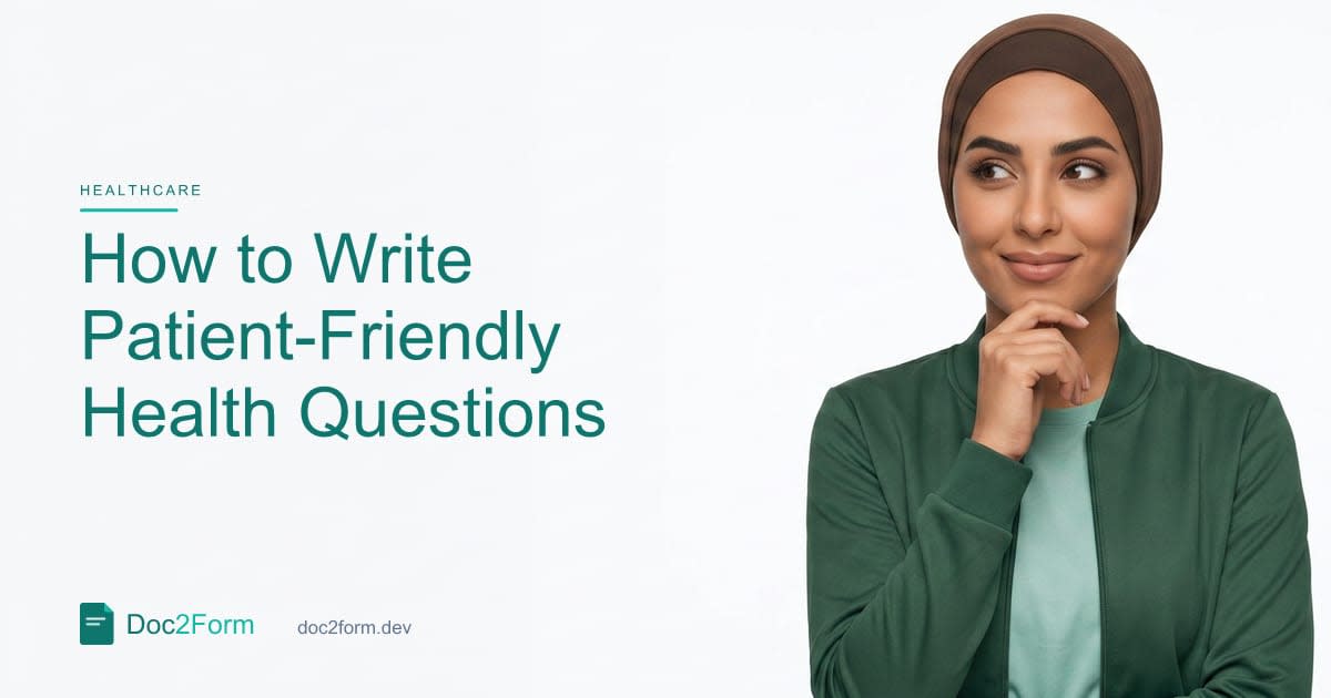 How to Write Health Questions Patients Understand