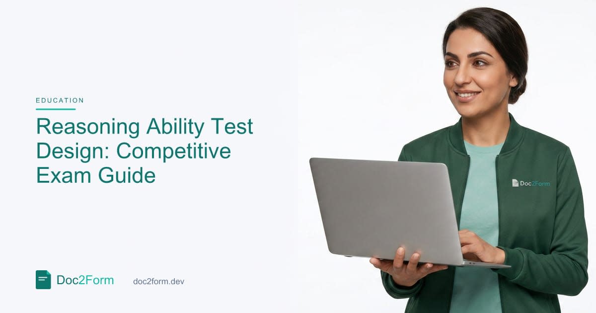 Logical and Verbal Reasoning Test Design for Competitive Exams