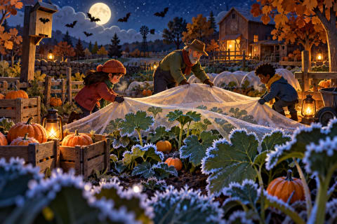 El huerto de las calabazas nocturnas
