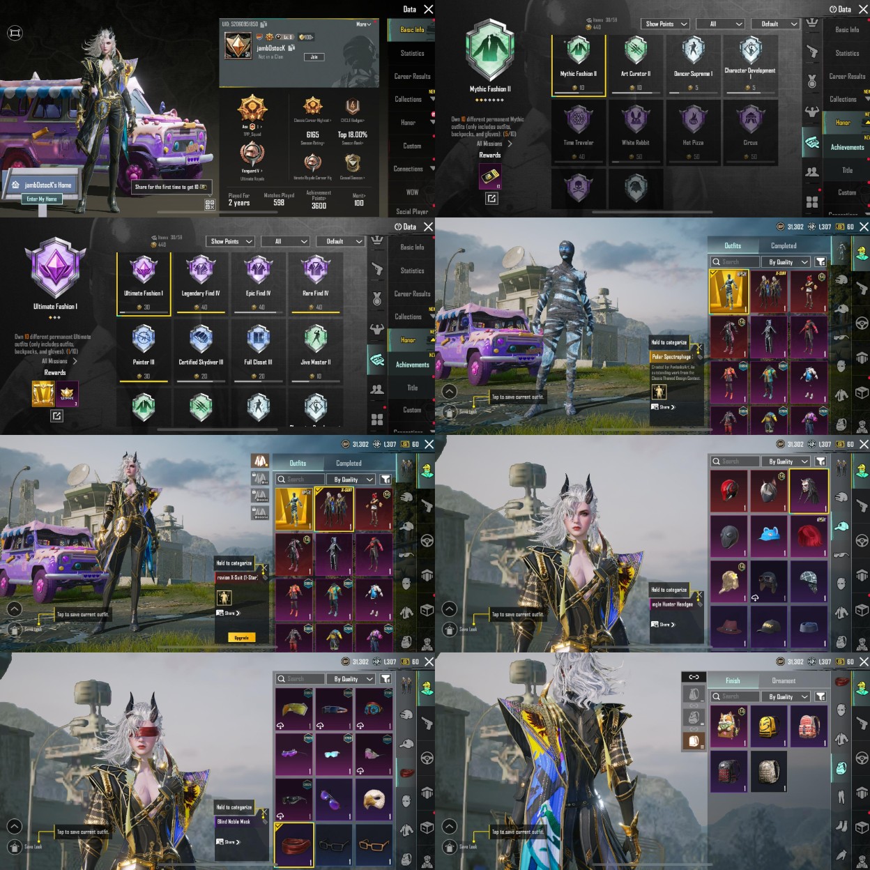 Level 51 🔹 5 Mythics 🔹 Extra Mythics 🔹 Ultimate Achieved 🔹 RP Max 🔹 Glacier Mummy Suit 🔹 Dravian X-Suit L1 🔹 1 Gun Lab 🔹 SCAR-L L3 🔹 P216