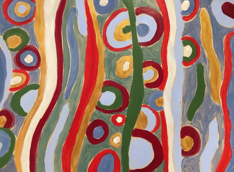 pastel d'inspiration aborigène